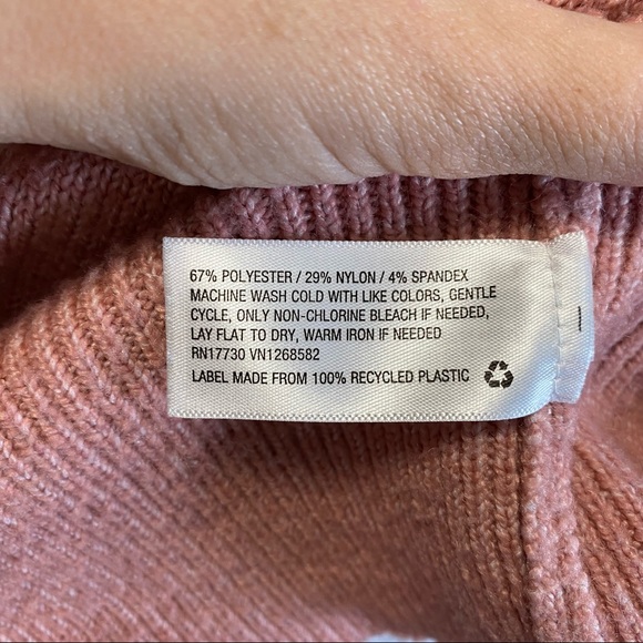 Ava & Viv Mock Neck Knit Sweater Dusty Rose - Picture 13 of 13